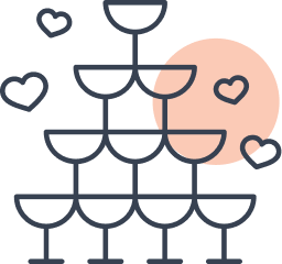 champagne tower icon