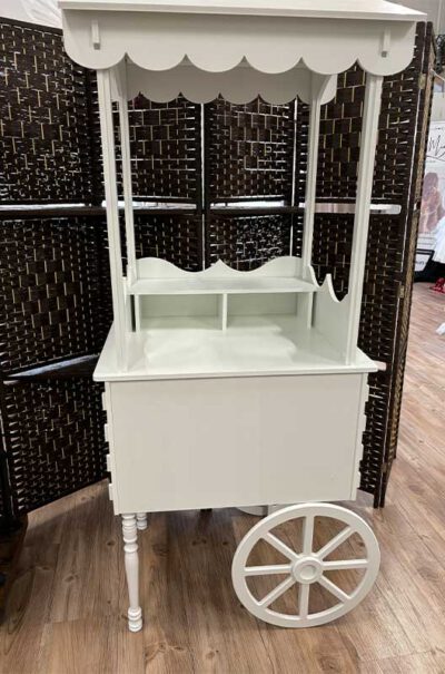 White candy cart for rent